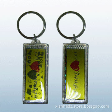 Solar Keychain With Curcle Flash Picture Display